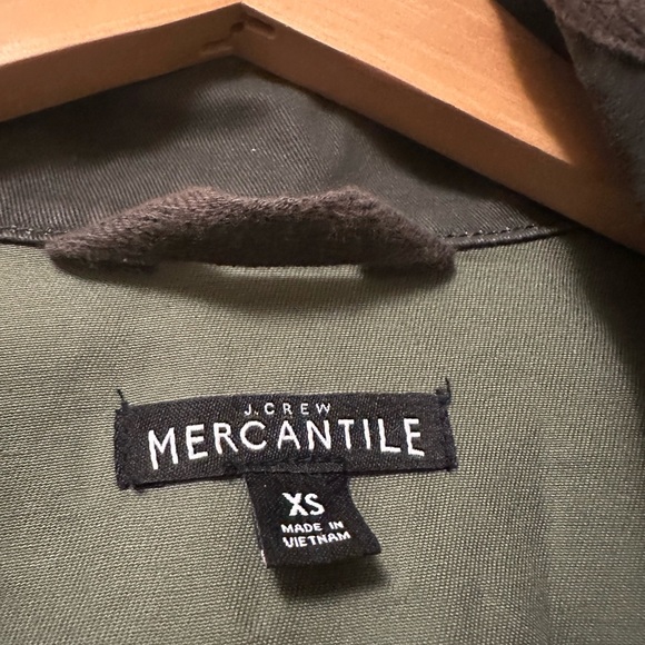J.Crew Mercantile Resin Coated Twill Field Jacket Womens XS Olive Cargo - Picture 7 of 7